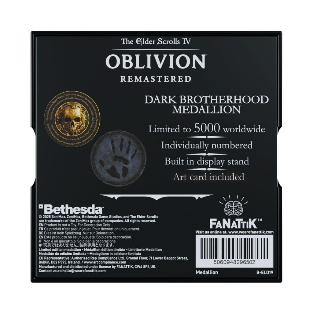 THE ELDER SCROLLS OBLIVION - Conférie Noire -Médaillon Edition Limitée