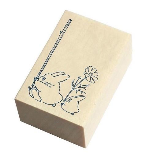 MON VOISIN TOTORO - Totoro Bleu & blanc - Tampon en bois 2.x3x4.5cm