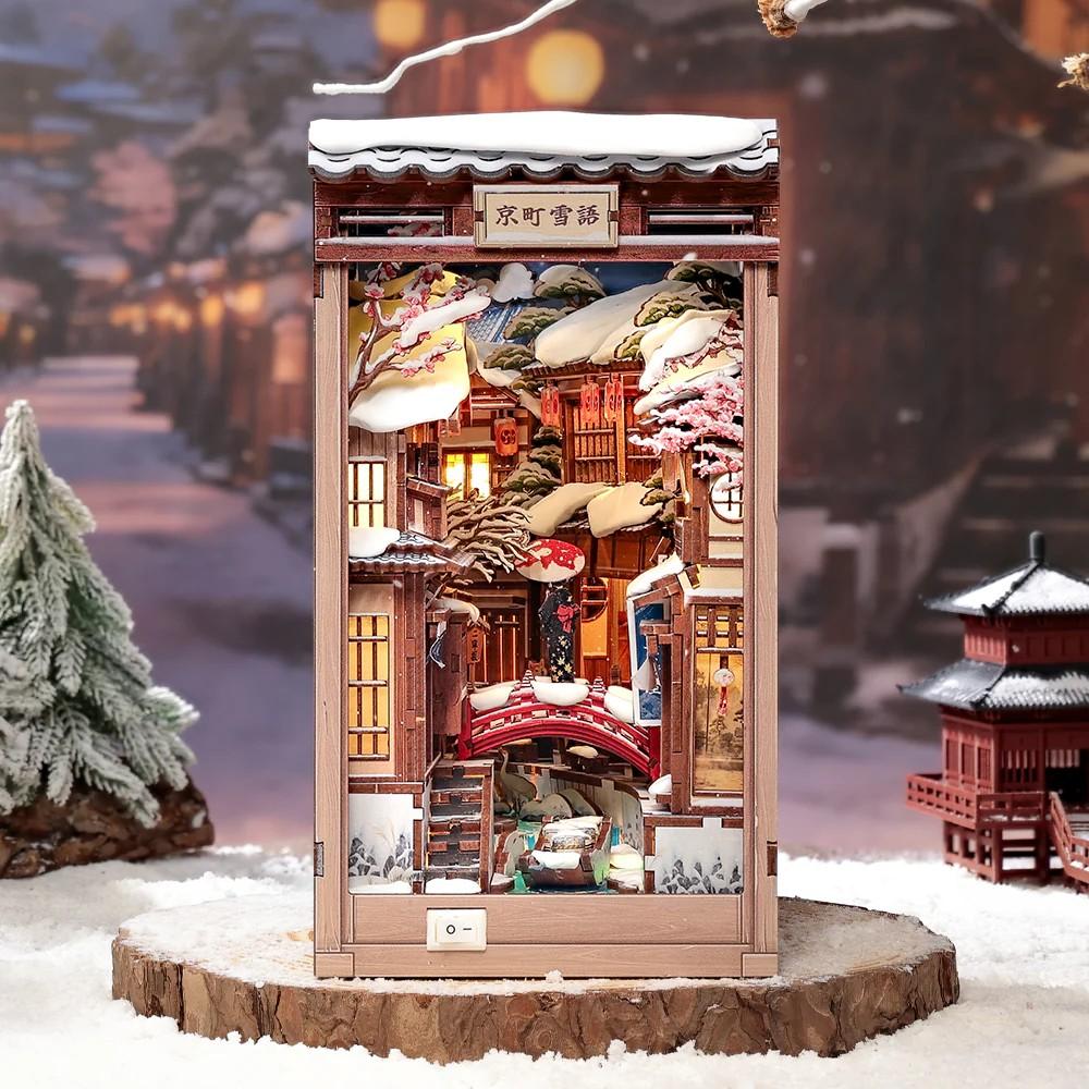 BOOK NOOK KIT - DIY - Murmures de neige à Kyoto- 286pc + Eclairage LED
