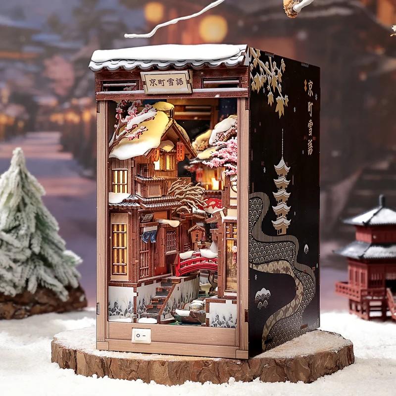 BOOK NOOK KIT - DIY - Murmures de neige à Kyoto- 286pc + Eclairage LED