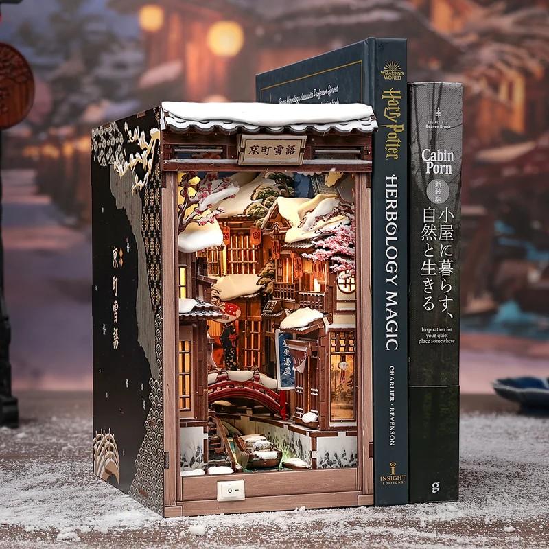 BOOK NOOK KIT - DIY - Murmures de neige à Kyoto- 286pc + Eclairage LED