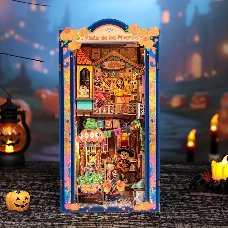 BOOK NOOK KIT - DIY - Plaza de los Muertos - 350pc + Eclairage LED