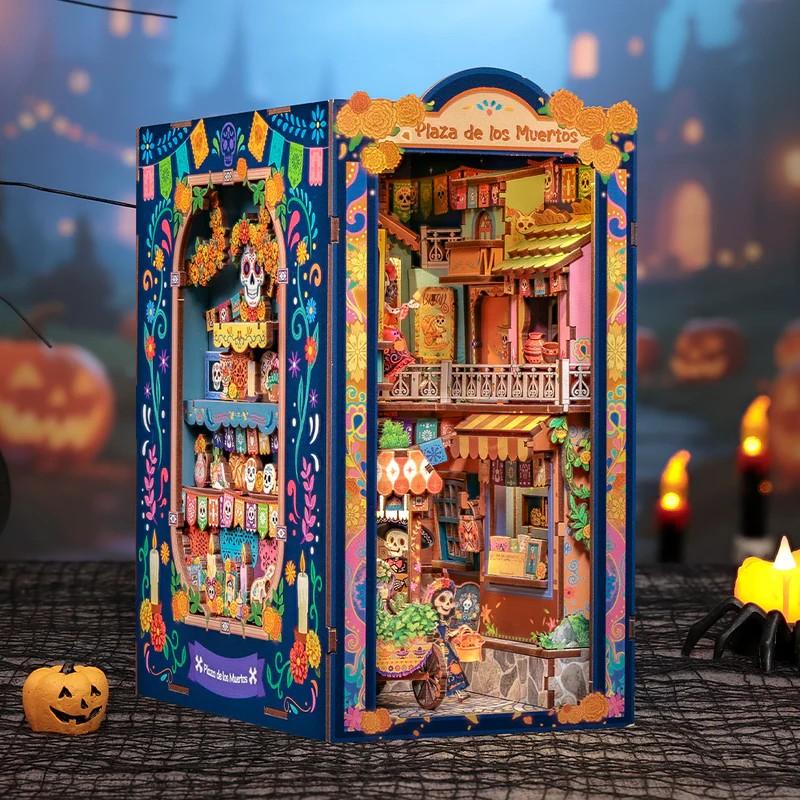 BOOK NOOK KIT - DIY - Plaza de los Muertos - 350pc + Eclairage LED