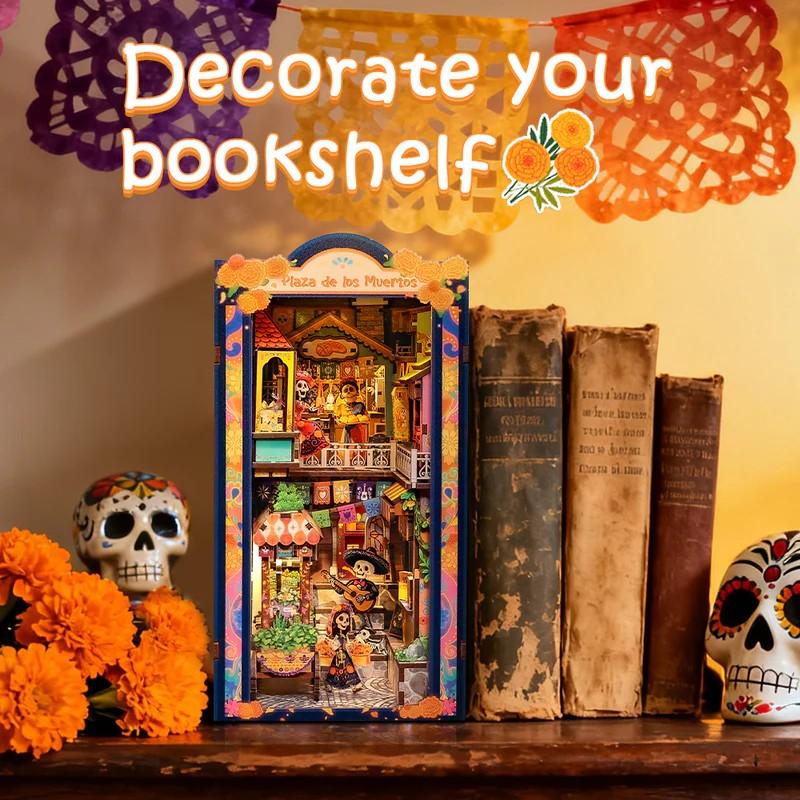 BOOK NOOK KIT - DIY - Plaza de los Muertos - 350pc + Eclairage LED