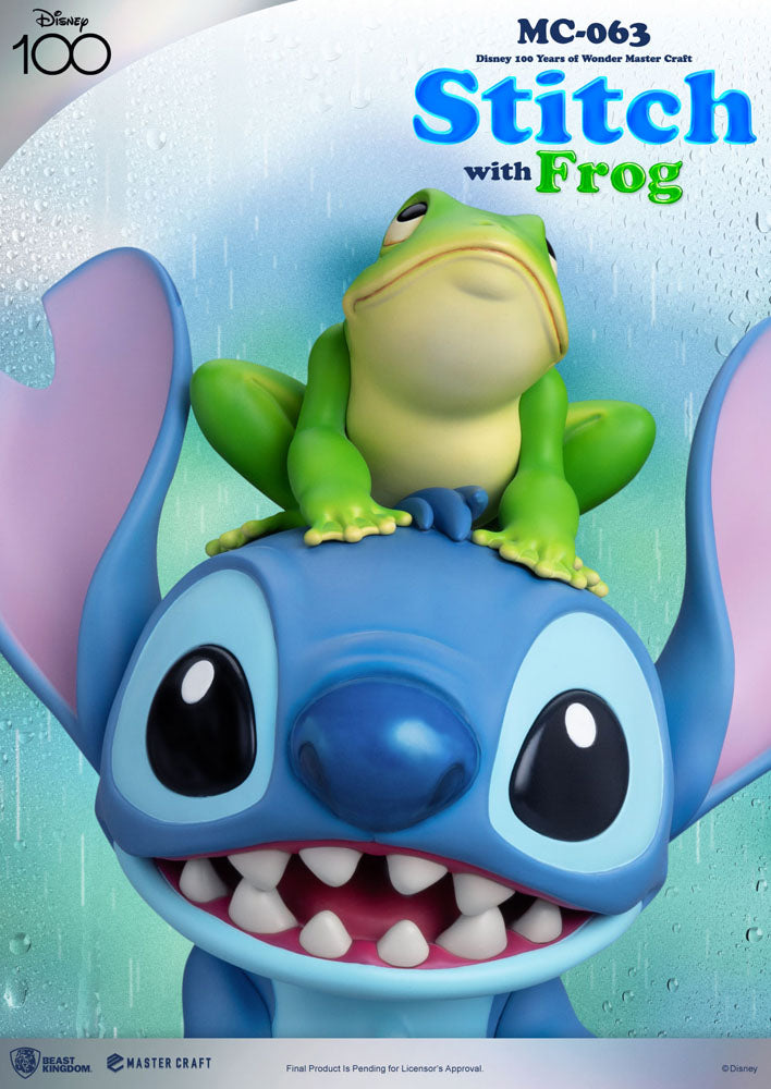 DISNEY 100E ANN. - Stitch avec Grenouille -Statuette Master Craft 34cm