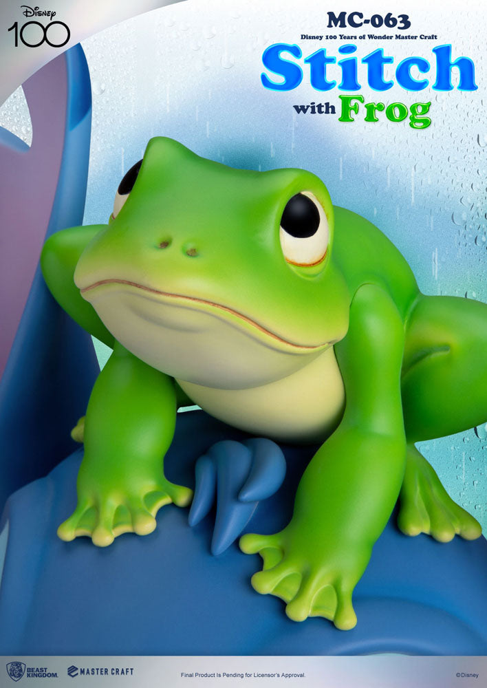 DISNEY 100E ANN. - Stitch avec Grenouille -Statuette Master Craft 34cm