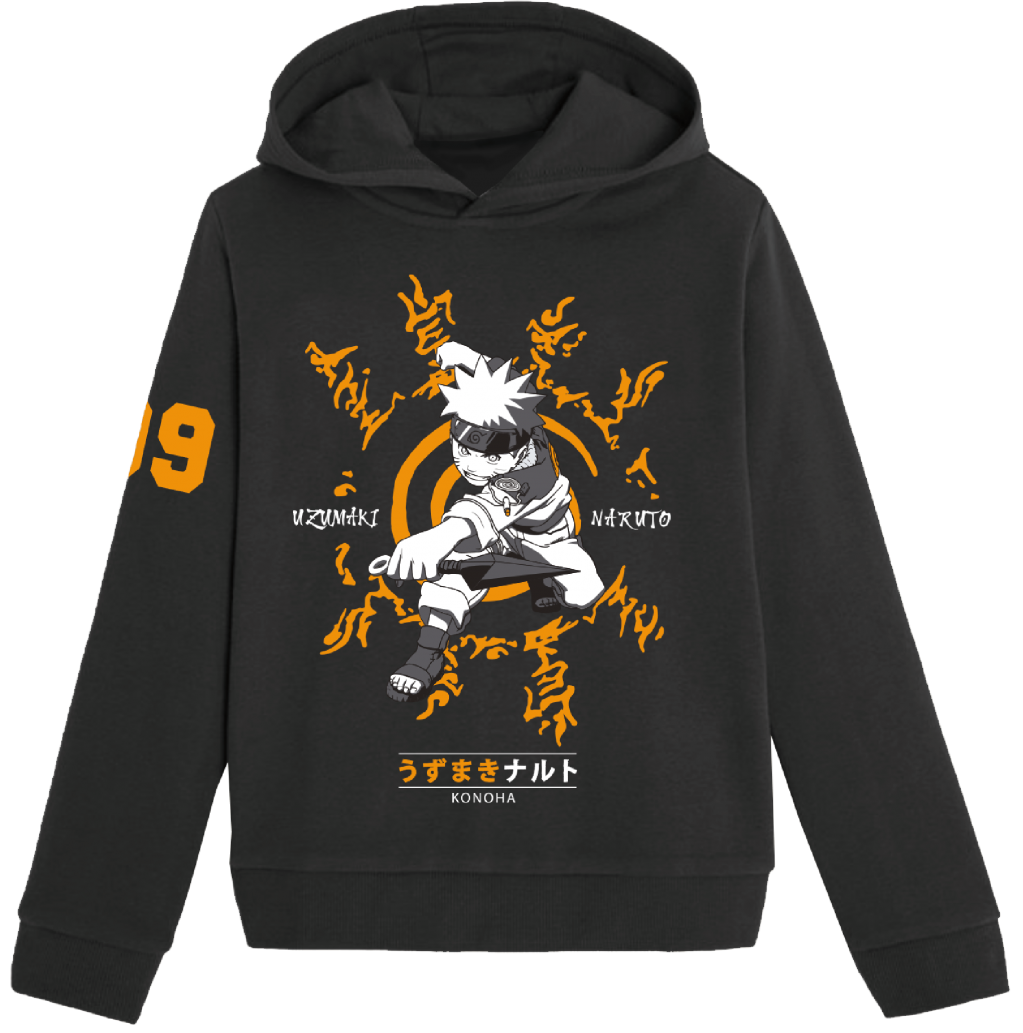NARUTO - Naruto Uzumaki Konoha - Sweat-Shirt Enfant (6 Ans)