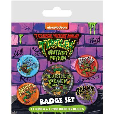 LES TORTUES NINJAS - Mutant Mayhem - Pack 5 Badges