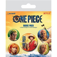 ONE PIECE NETFLIX - Les Chapeaux de Pailles - Pack 5 Badges