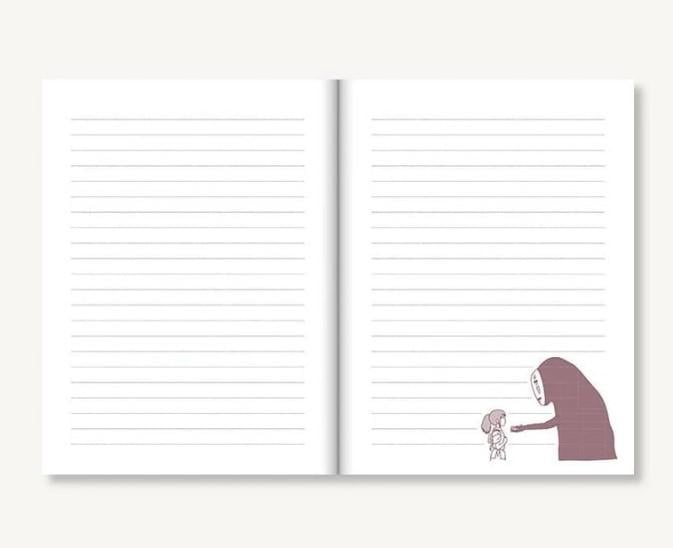 LE VOYAGE DE CHIHIRO - No Face - Carnet Feutrine 16.1x21.6x2.9cm