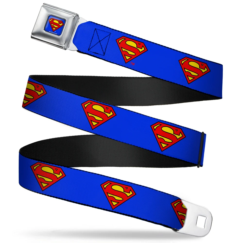 SUPERMAN - Ceinture (Regular) - 60/96 - 3,8 Cm - Blue/Logo