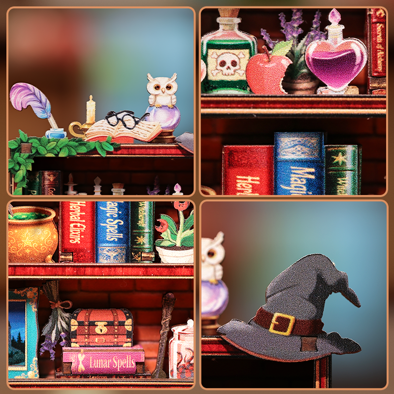 MINI BOOK NOOK KIT - DIY- Etagère Magique - Avec Aimants