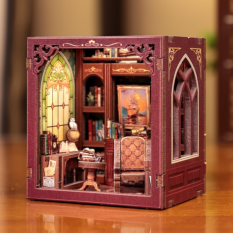 MINI BOOK NOOK KIT - DIY- Salon pour Gentlemen - Avec Aimants