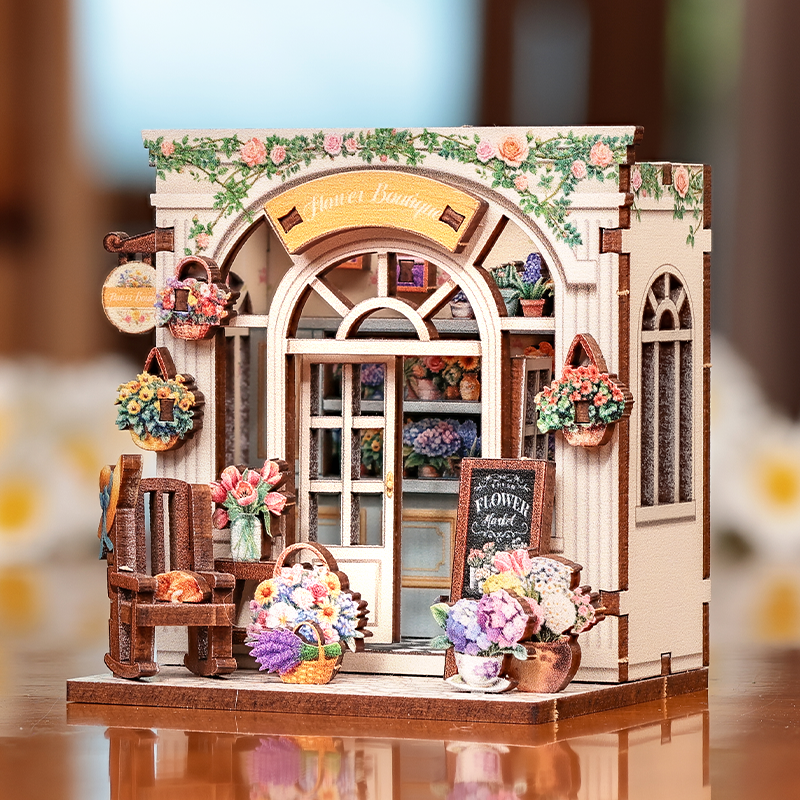 MINI BOOK NOOK KIT - DIY- Boutique de fleur - Avec Aimants