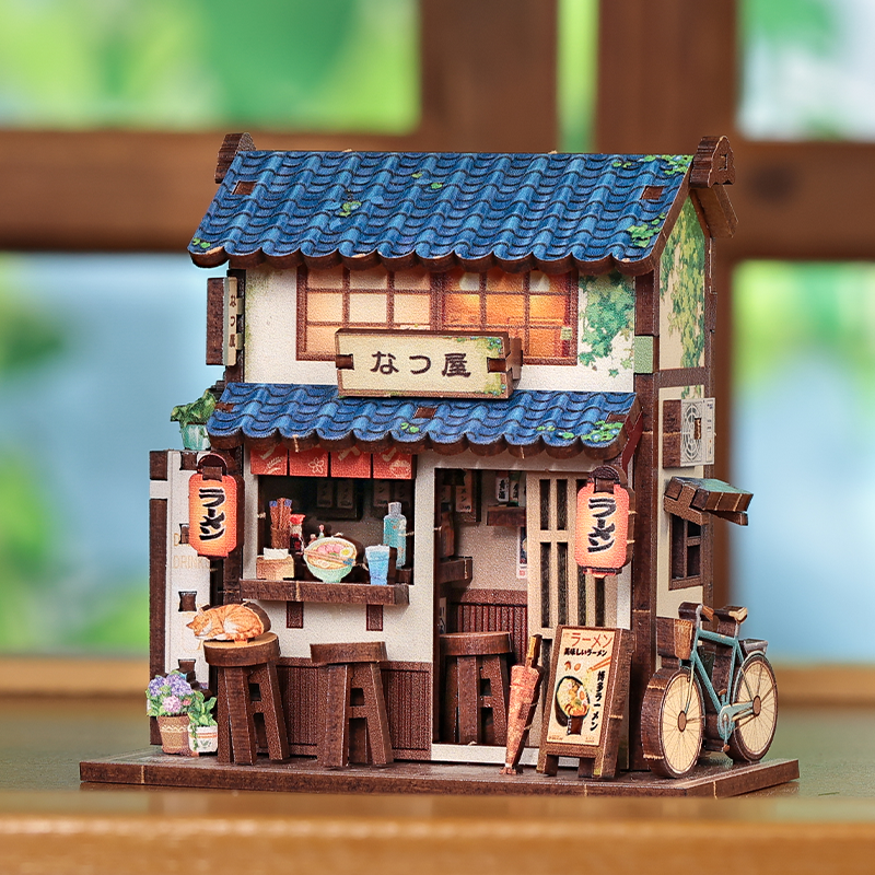 MINI BOOK NOOK KIT - DIY- Restaurant de Ramen - Avec Aimants