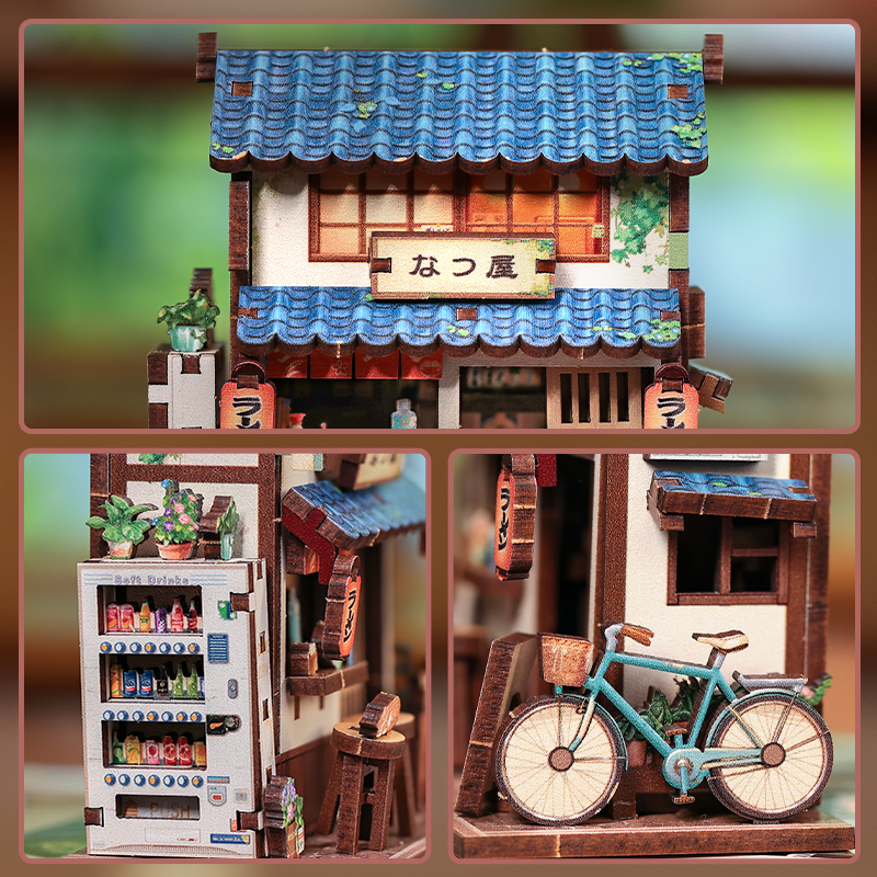 MINI BOOK NOOK KIT - DIY- Restaurant de Ramen - Avec Aimants