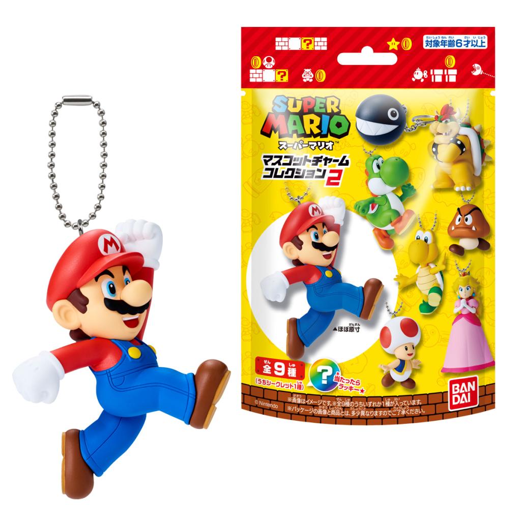 SUPER MARIO -Mascot charm collection w2 -Assortiments 10 Porte-clé 6cm