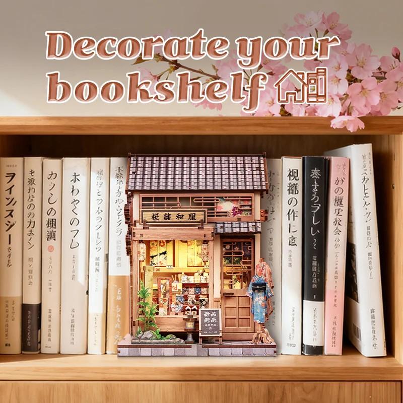 BOOK NOOK KIT - DIY -Boutique de kimonos Sakura- 235pc + Eclairage LED