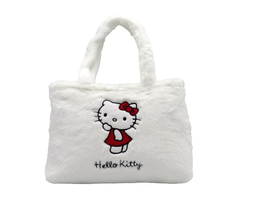 HELLO KITTY - Sac à Main Fourrure - Large 40x27x7cm