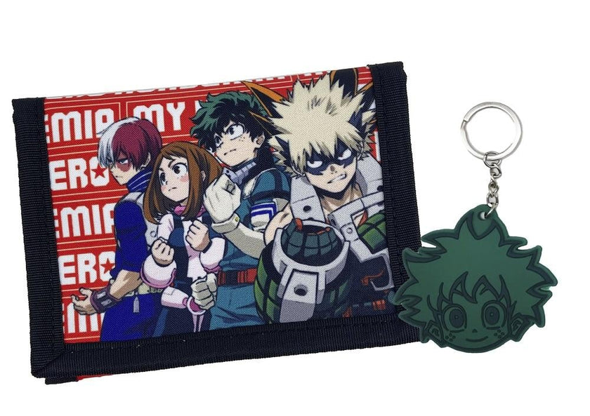 MY HERO ACADEMIA - Set Portefeuille + Porte-Clés en Caoutchouc- 2 Pc.