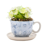 ALICE AUX PAYS DES MERVEILLES - Tasse Décorative + Fausse Plante