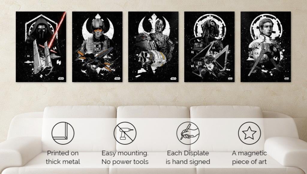 STAR WARS PILOTS - Magnetic Metal Poster 45x32 - Imperial Shuttle
