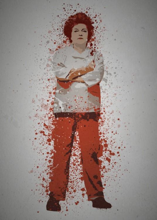 PC SPLATTER - Magnetic Metal Poster 45X32 - Red