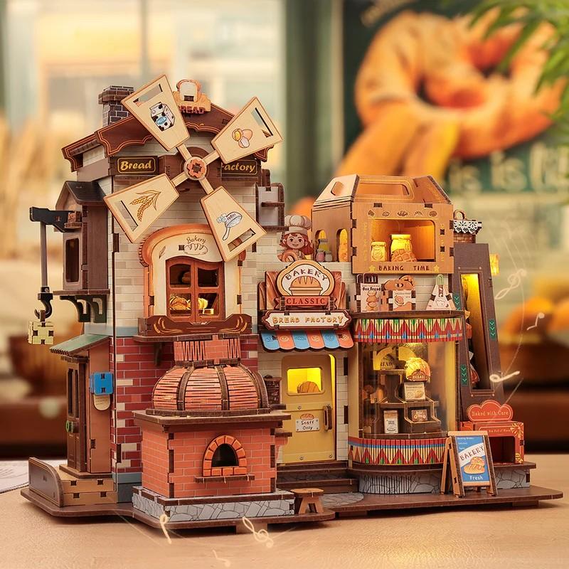 BOOK NOOK KIT - DIY - Boulangerie - 576pc + Eclairage LED
