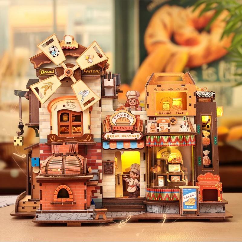 BOOK NOOK KIT - DIY - Boulangerie - 576pc + Eclairage LED