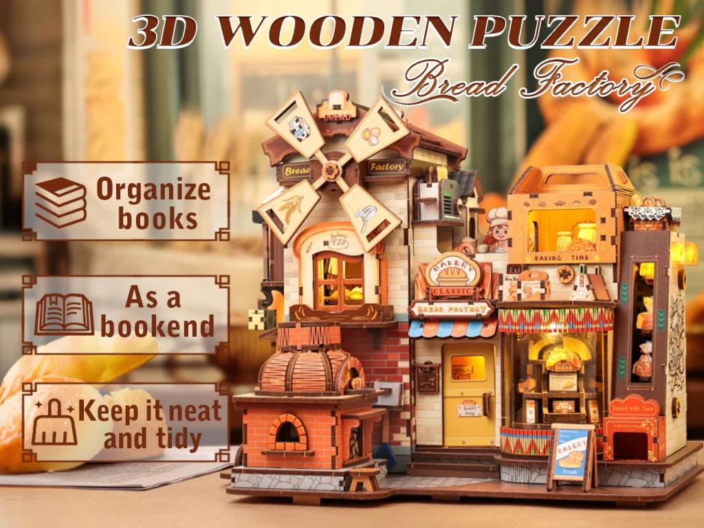 BOOK NOOK KIT - DIY - Boulangerie - 576pc + Eclairage LED
