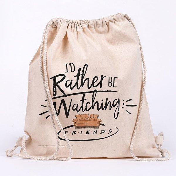 FRIENDS - Rather Be Watching - Sac en toile 100% coton 42x37cm