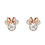 MINNIE - 1 Paire de Clous d'Oreilles - Laiton Argent Plaqué