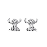STITCH - Silver - 1 Paire de Clous d'Oreilles - Laiton Plaqué Argent