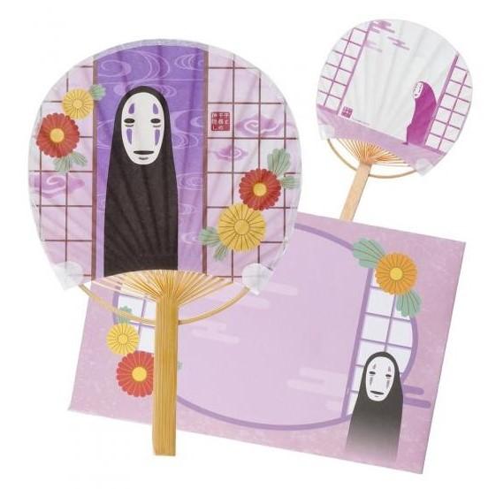 LE VOYAGE DE CHIHIRO - No Face avec fleur - Eventail & Enveloppe