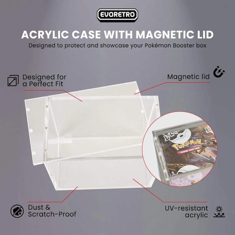 EVORETRO - Acrylique Magnetic Protector For Display 36 Pokemon 1pc