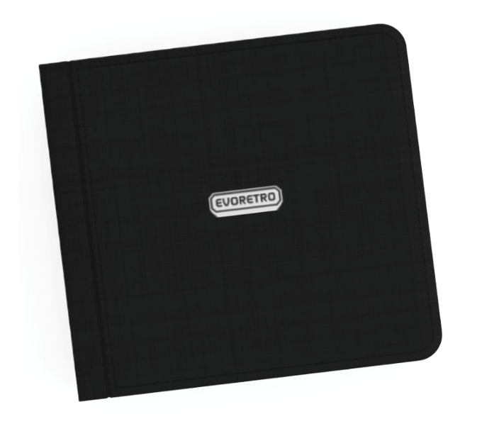 EVORETRO - Regular card binder with zipper 4x3 - Black