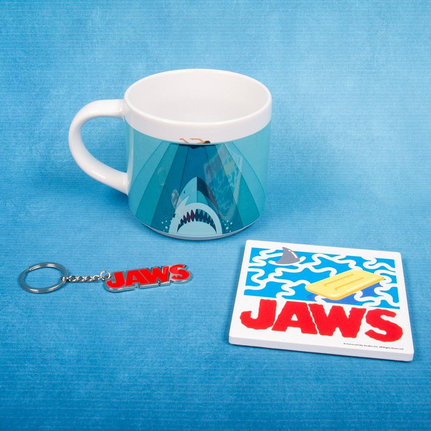 LES DENTS DE LA MER - Pack Cadeau - Mug 250ml+ Sous-Verre + Porte-Clés