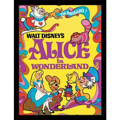 ALICE AU PAYS DES MERVEILLES - 1974 - Impression encadrée 30x40cm