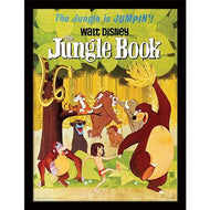 LE LIVRE DE LA JUNGLE - En Sautant - Impression encadrée 30x40cm