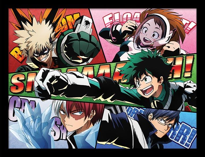 MY HERO ACADEMIA - Comic Action - Impression encadrée 30x40cm