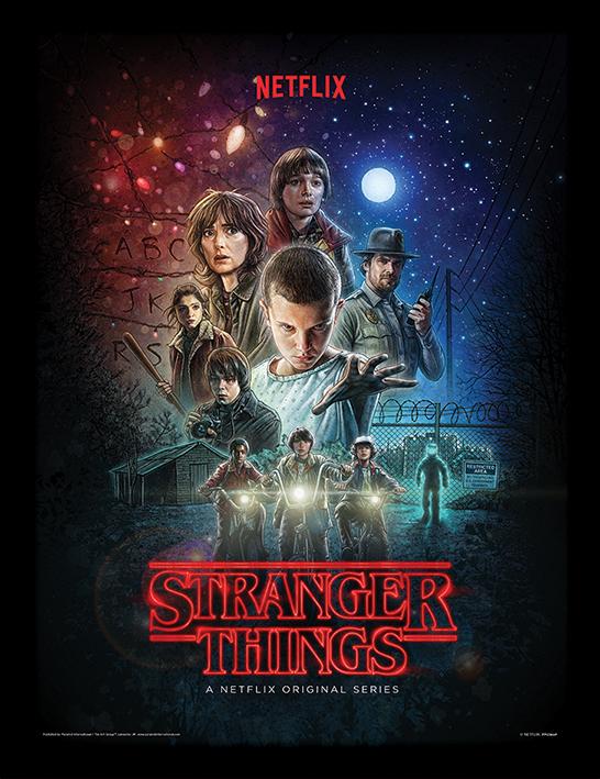 STRANGER THINGS - One Sheet - Impression encadrée 30x40cm