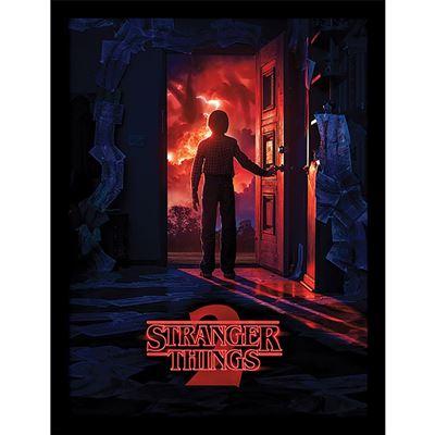 STRANGER THINGS - Porte d'entrée - Impression encadrée 30x40cm