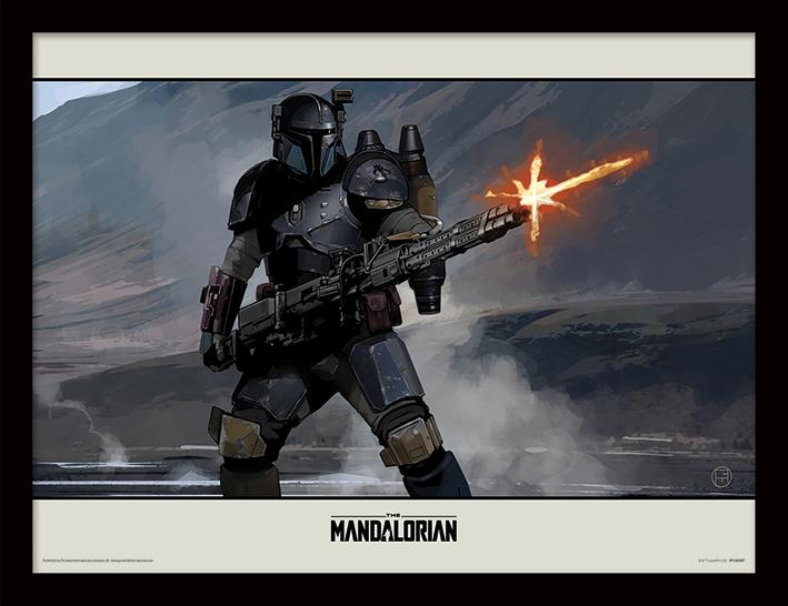 STAR WARS - The Mandalorian : Shoot - Impression encadrée 30x40cm