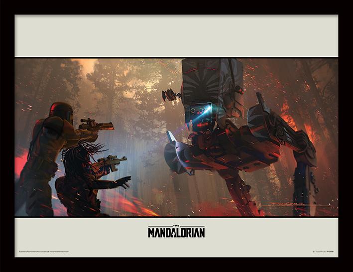 STAR WARS - The Mandalorian : Walker - Impression encadrée 30x40cm