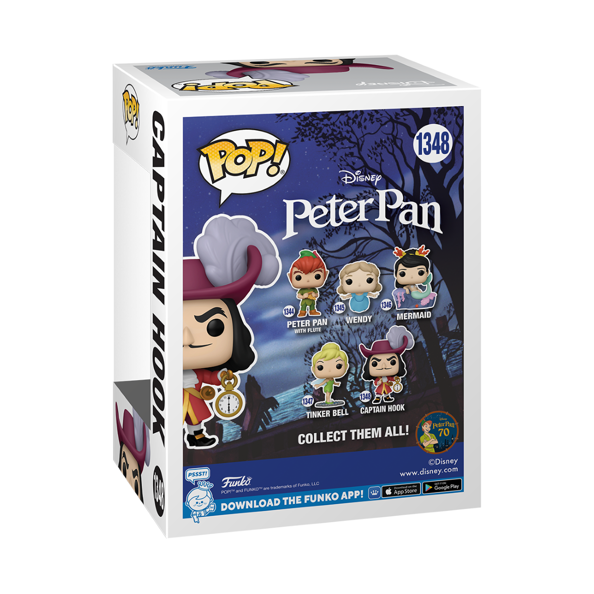 PETER PAN "70EME ANNIVERSAIRE" - POP N° 1348 - Capitaine Crochet