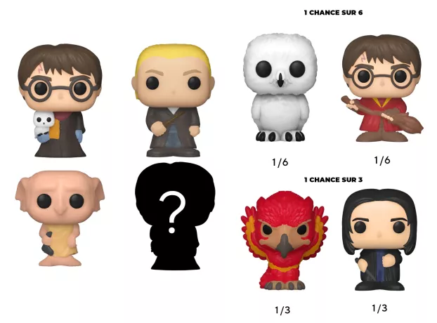 HARRY POTTER - Bitty Pop 4 Pack 2.5cm - Harry en robe avec écharpe