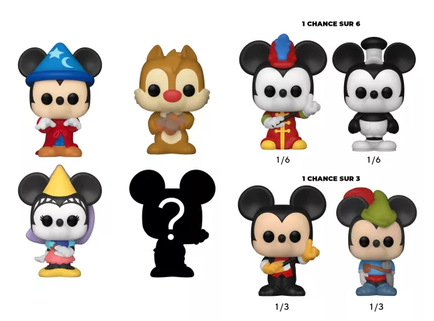 DISNEY - Bitty Pop 4 Pack 2.5cm - Mickey Sorcier