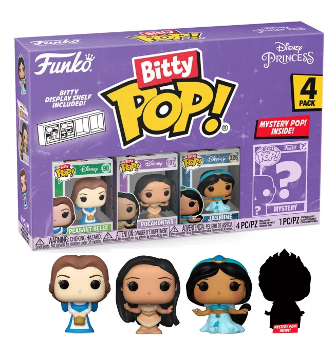 DISNEY PRINCESSE - Bitty Pop 4 Pack 2.5cm - Belle