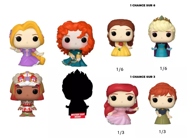 DISNEY PRINCESSE - Bitty Pop 4 Pack 2.5cm - Raiponce