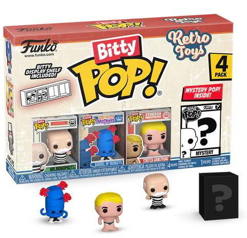 RETRO TOYS - Bitty Pop 4 Pack 2.5cm - Mr Monopoly